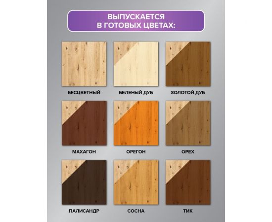 Защитно-декоративное покрытие для древесины FAKTURA с льняным маслом, ионами серебра, для вн/нар., сосна, 2,5 л 209269 – изображение 7