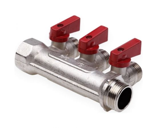 Резьбовой коллектор с кранами AQUALINK вн-нар 3/4, 1/2х4 2426 – изображение 7