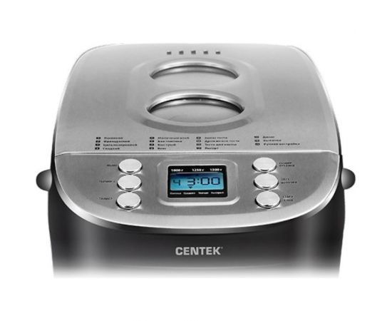 Хлебопечка Centek большой объем 1500 г, 860 Вт, 15 программ, таймер, LCD, окошко CT-1415 Black – изображение 7