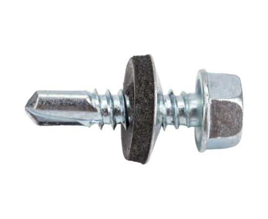 Кровельный саморез STARFIX 6,3x25 мм, цинк, шайба с прокладкой, PT3, 50 шт. SMP2-89103-50 