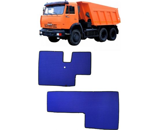 Ковры в салон автомобиля Eva Smart камаз 65115 эва сота чёрные c бежевой окантовкой 2963-B5A1-S 