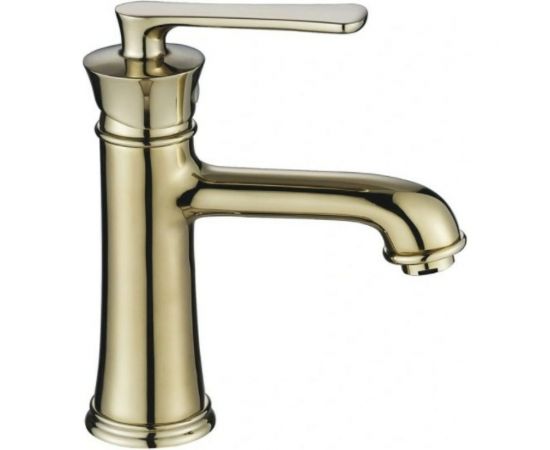 Смеситель для раковины умывальника Haiba латунный с литым изливом, золотистый HB10181-5 