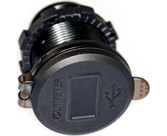 Разъем Usb в авто Pro Legend врезные, 12-24 В, 2USB, круглый QC3.0 + вольтметр PL9370 