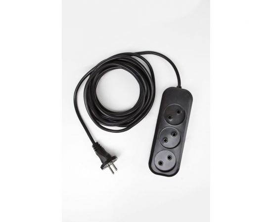 Сетевой удлинитель МПП УДЛИНИТЕЛЬ У-3-1,5, 1300 Вт, 6А, 3гнезда, 1,5 м, без заземления, черный, ПВС, 2x0,75 999000000003602 