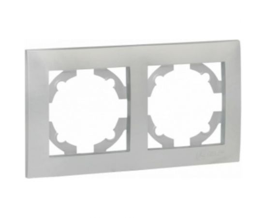 Двухместная рамка EKF Валенсия, сталь EWM-G-302-30 