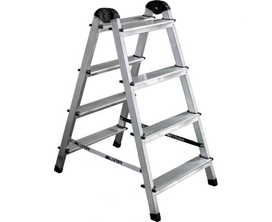 Алюминиевая 4-х ступенчатая двухсторонняя стремянка Perilla 111404 