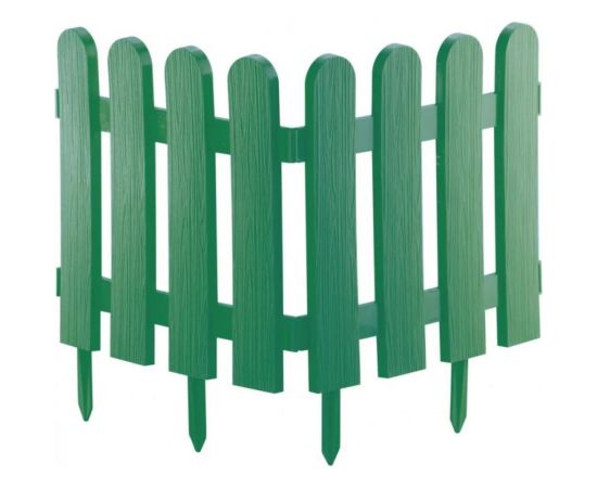 Садовое ограждение ПОЛИМЕРСАД Забор декоративный №7, зелёное, 7 шт. ПС-ЗД7-зел 