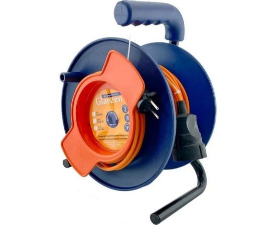 Силовой удлинитель на катушке Glanzen ПВС 3x1,5 арт. EC-50-003 00-00006544 