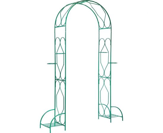 Большая арка ООО Ярмарка-Тверь Ромб разборная, с чашами для горшков, зеленая, труба диам. 16 и 10 мм Т1021 