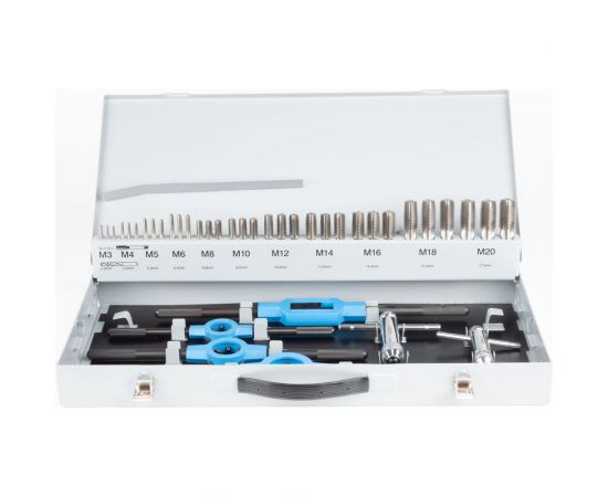 Набор ручных метчиков и плашек NORGAU M3-M20, 56 предметов 013904370 