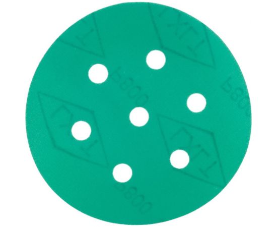 Круг шлифовальный на липучке - зелёный 125 мм, 5 шт, P800 FASTER TOOLS 8549 