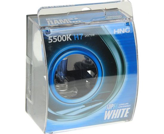 Автолампа HNG H7 70 PX26d SUPER WHITE 5500 HNG-24770SW2 