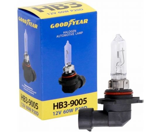 Автомобильная галогенная лампа Goodyear НB3, 12 В, 60 Вт, P20d GY010030 