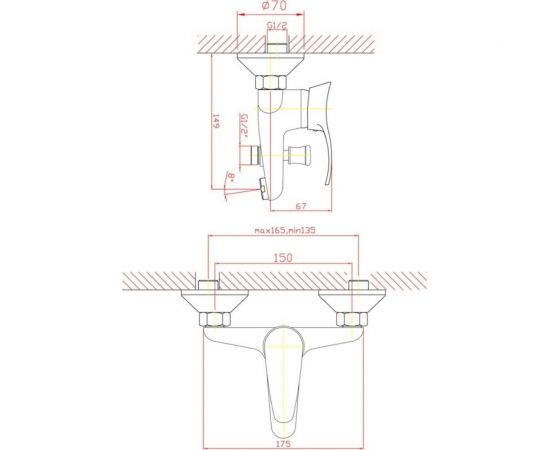 Смеситель для ванны Zollen Mainz короткий излив, картридж 35 мм MA61410541 443387 – изображение 2