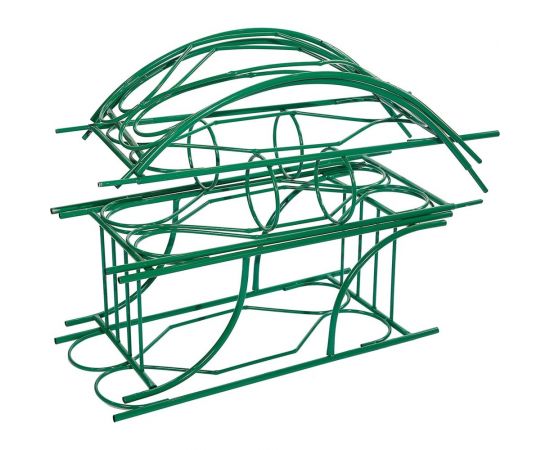 Большая арка ООО Ярмарка-Тверь Ромб разборная, с чашами для горшков, зеленая, труба диам. 16 и 10 мм Т1021 – изображение 2