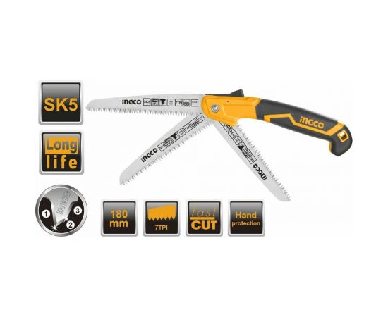 Садовая пила INGCO складная 180 мм HFSW1808 – изображение 2