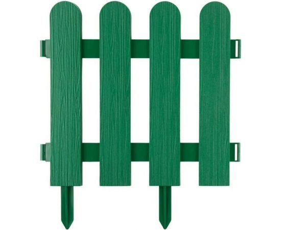 Садовое ограждение ПОЛИМЕРСАД Забор декоративный №7, зелёное, 7 шт. ПС-ЗД7-зел – изображение 2