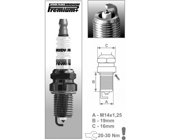 Свеча зажигания IRIDIUM BRISK 1706 P9 DR14YIR – изображение 2