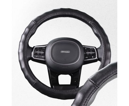 Оплетка SKYWAY Real-4 М, черная, натуральная кожа S01108007 – изображение 2