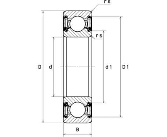Радиальный шарикоподшипник F&D FUDA 6302-2RS сепаратор из листовой стали, двусторонние контактные уплотнения 15x42x13 6302_2RS – изображение 2
