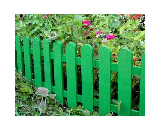 Садовое ограждение ПОЛИМЕРСАД Забор декоративный №7, зелёное, 7 шт. ПС-ЗД7-зел – изображение 3