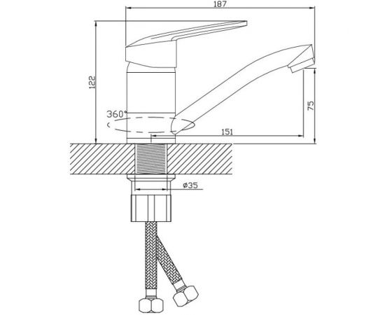Смеситель для раковины Diadonna D80-448128 – изображение 3