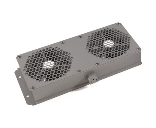 Потолочный модуль с 2-мя вентиляторами Hyperline для установки в шкафы серий TTB, TTR, TWB, TWL, цвет серый (RAL 7035) 451715 – изображение 3