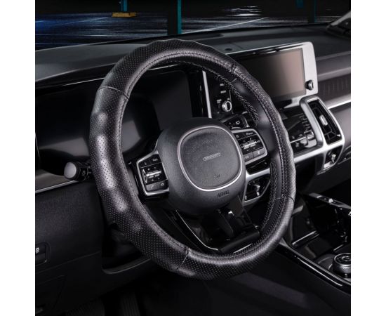 Оплетка SKYWAY Real-4 М, черная, натуральная кожа S01108007 – изображение 3