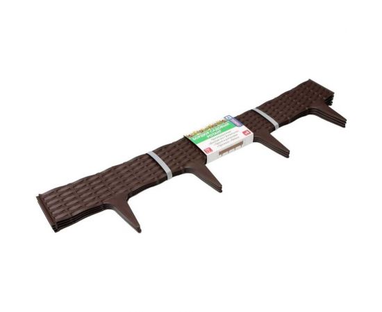 Садовый бордюр ПРОТЭКТ Ротанг высота 9 см, длина 3.2 м, коричневый БР-3,2 К – изображение 3