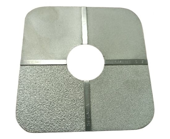 Эталон шероховатости RUBERT & Со. ISO 8503 ч.1,2, с поверхностью Grit (песок), 25, 60, 100, 150 мкм G018 – изображение 3