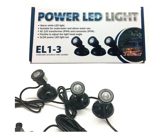 Подводная подсветка Jebao на подставке, пластик, 3х1 Вт EL1-3 – изображение 3