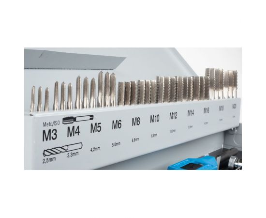 Набор ручных метчиков и плашек NORGAU M3-M20, 56 предметов 013904370 – изображение 4