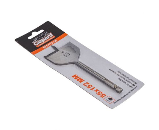 Сверло перьевое по дереву 55x152 мм Gepard GP0415-55 – изображение 4