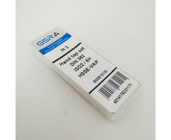 Ручные метчики GSR M3х0,5 HSSE-VAP DIN352 6H набор 3 шт для нержавейки B00813130 – изображение 8