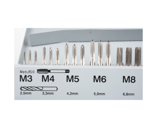 Набор ручных метчиков и плашек NORGAU M3-M20, 56 предметов 013904370 – изображение 10