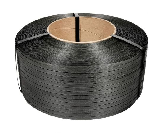Лента ПП Кордленд 12x0,6x3км (120кгс) черный, М/ПА PP-00693 