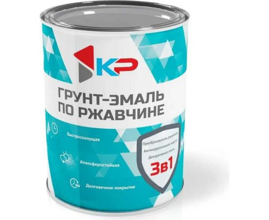 Грунт-эмаль 3в1 КР черная 0,9 кг 4610044291621 