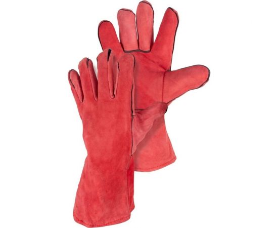 Спилковые краги FOXWELD красные 6324 