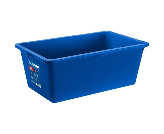 Усиленный прямоугольный строительный таз ЗУБР 60 л 06096-65 
