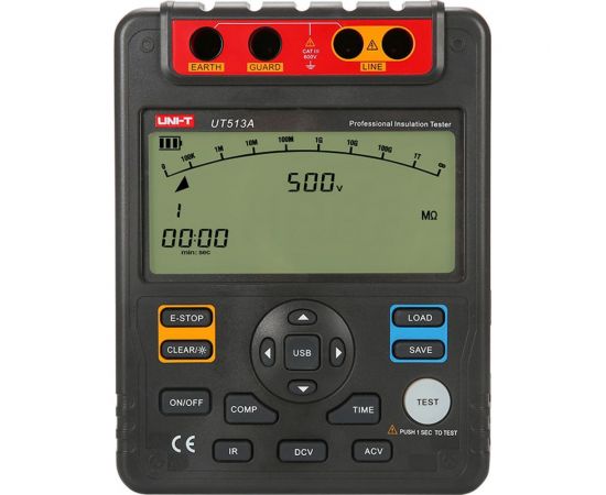 Цифровой измеритель сопротивления изоляции UNI-T UT513A порт USB 00-00010273 
