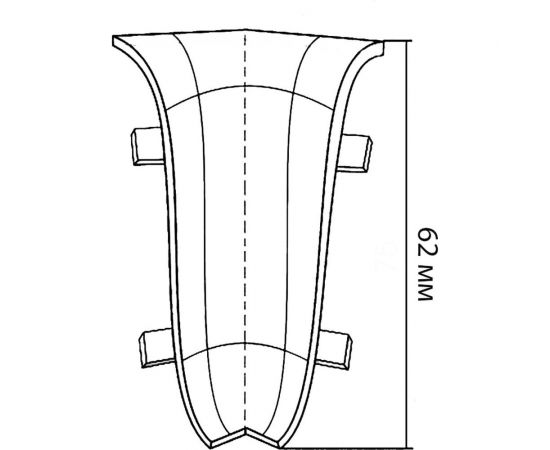 Угол внутренний для плинтуса Центурион Lider 163-ув (62 мм; матовый; дуб столичный) 71157 – изображение 2