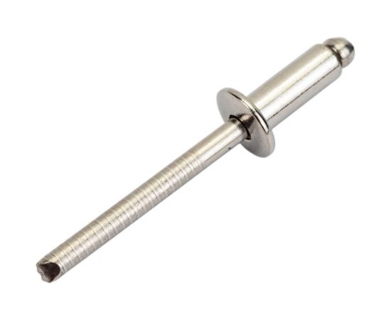 Вытяжная нержавеющая заклепка со стандартным бортиком KREPFIELD 4,8x12 мм, ART 9052, А2, 100 шт. 9052ЗАКЛЕПКА4,8Х12А2-100 – изображение 2