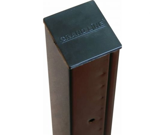 Столб Grand Line 62x55x2065 мм, на треугольном фланце, коричневый RAL 8017, 4 отверстия 2.03 190945 – изображение 2