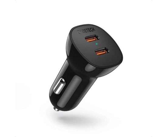 Автомобильное зарядное устройство Choetech 40 Вт, Dual USB C TC0008-V2-BK – изображение 2