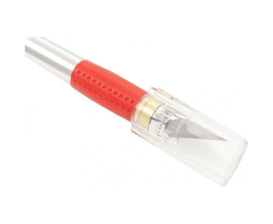 Нож для дизайнерских работ, двухкомпонентная рукоятка + 5 лезвий MATRIX 78855 – изображение 2