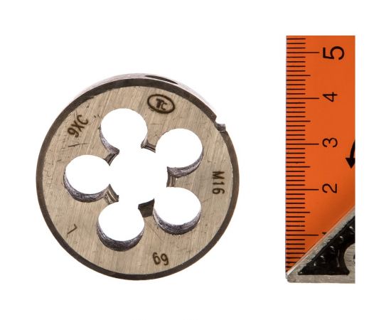 Метрическая плашка ТехноСталь М16.0х2.0, LH левая, 9ХС t245068 – изображение 2