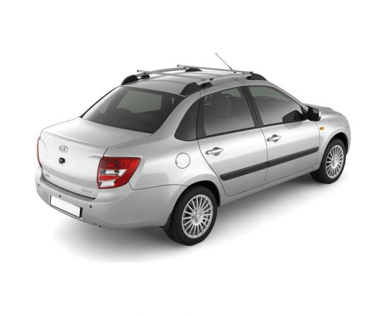 Рейлинги PT Group с поперечинами проф.1,05 Серебристый муар Усиленный LADA GRANTA Седан 2011 LGR551503 – изображение 3