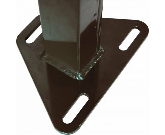 Столб Grand Line 62x55x2065 мм, на треугольном фланце, коричневый RAL 8017, 4 отверстия 2.03 190945 – изображение 3