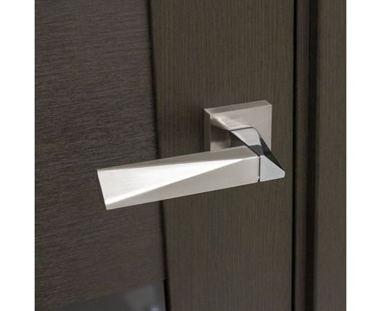 Раздельная ручка Fuaro DIAMOND DM SN/CP-3 матовый никель/хром 33101 – изображение 4