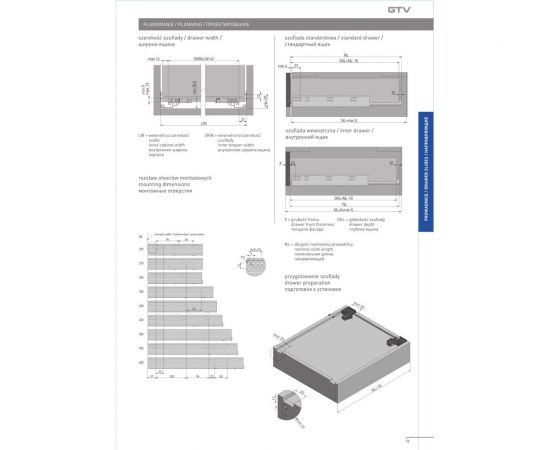 Направляющие полного выдвижения GTV MODERN SLIDE L-300 с выталкивателем PB-0FPO-300 – изображение 4